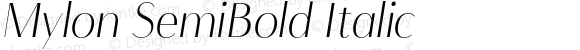 Mylon SemiBold Italic