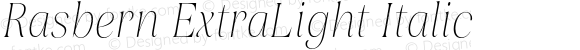 Rasbern ExtraLight Italic