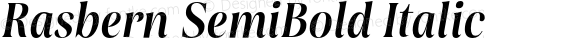 Rasbern SemiBold Italic