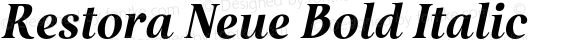 Restora Neue Bold Italic