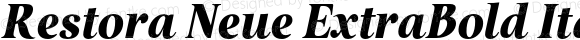 Restora Neue ExtraBold Italic