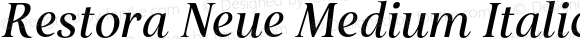 Restora Neue Medium Italic