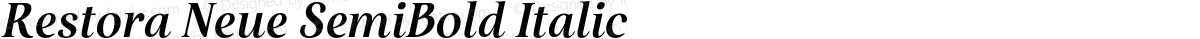 Restora Neue SemiBold Italic