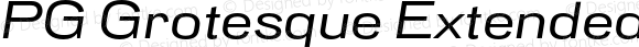 PG Grotesque Extended Italic