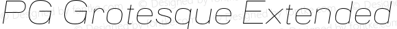 PG Grotesque Extended Thin Italic