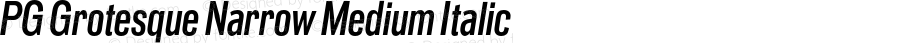 PG Grotesque Narrow Medium Italic