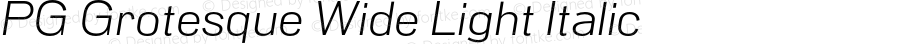 PG Grotesque Wide Light Italic