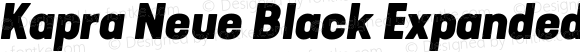 Kapra Neue Black Expanded Italic