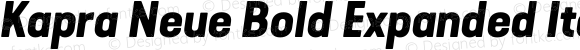 Kapra Neue Bold Expanded Italic