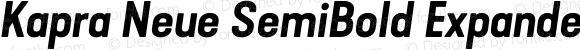 Kapra Neue SemiBold Expanded Italic