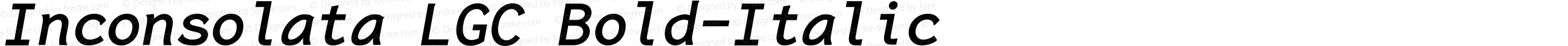 Inconsolata LGC Bold-Italic