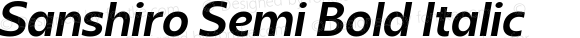 Sanshiro Semi Bold Italic