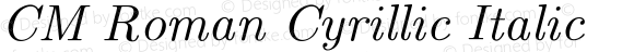 Computer Modern Roman Cyrillic Italic