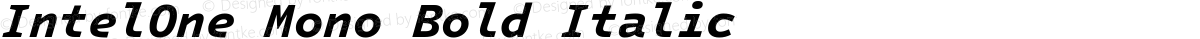 IntelOne Mono Bold Italic