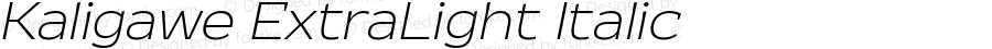 Kaligawe ExtraLight Italic