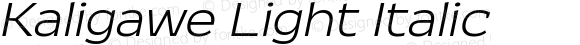 Kaligawe Light Italic