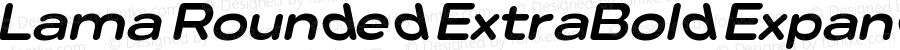 Lama Rounded ExtraBold Expanded Italic