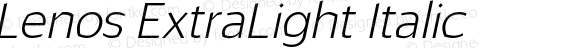 Lenos ExtraLight Italic