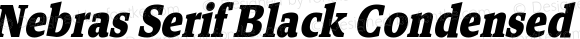 Nebras Serif Black Condensed Italic