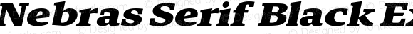 Nebras Serif Black Expanded Italic