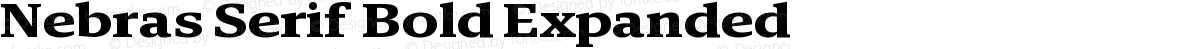 Nebras Serif Bold Expanded
