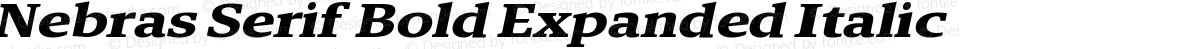 Nebras Serif Bold Expanded Italic