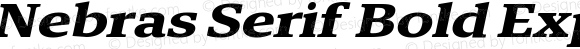 Nebras Serif Bold Expanded Italic