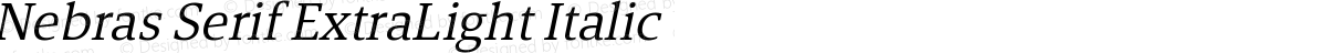 Nebras Serif ExtraLight Italic