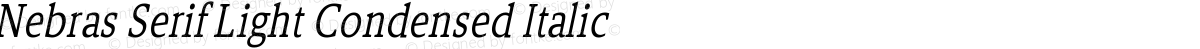Nebras Serif Light Condensed Italic