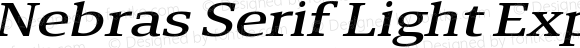 Nebras Serif Light Expanded Italic