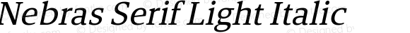 Nebras Serif Light Italic