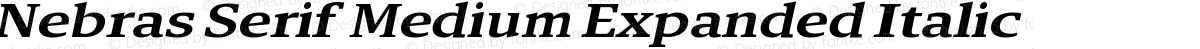Nebras Serif Medium Expanded Italic