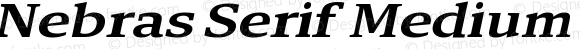 Nebras Serif Medium Expanded Italic