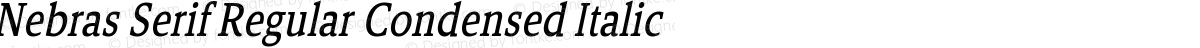 Nebras Serif Regular Condensed Italic