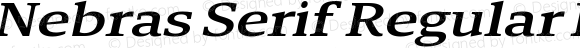 Nebras Serif Regular Expanded Italic
