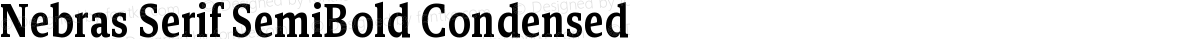 Nebras Serif SemiBold Condensed
