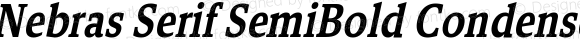 Nebras Serif SemiBold Condensed Italic