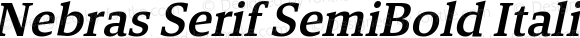 Nebras Serif SemiBold Italic