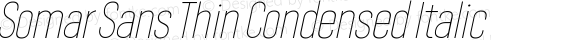 Somar Sans Thin Condensed Italic