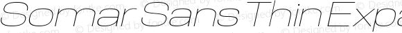 Somar Sans Thin Expanded Italic