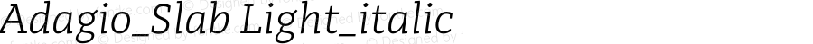 Adagio_Slab Light_italic