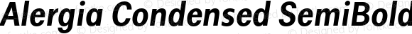 Alergia Condensed SemiBold italic