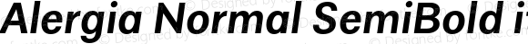 Alergia Normal SemiBold italic