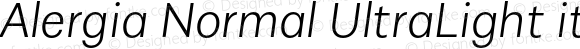 Alergia Normal UltraLight Italic