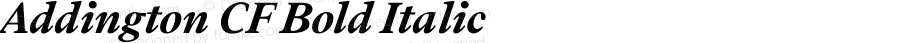 Addington CF Bold Italic