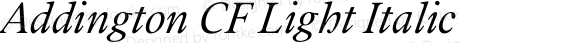 Addington CF Light Italic