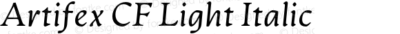 Artifex CF Light Italic