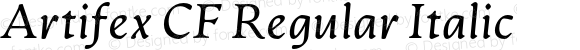 Artifex CF Regular Italic