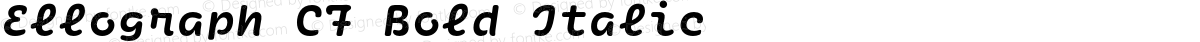 Ellograph CF Bold Italic