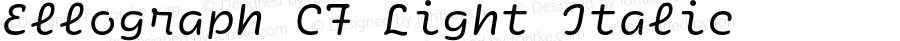 Ellograph CF Light Italic